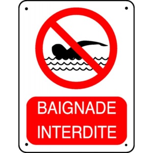 Interdiction de baignade